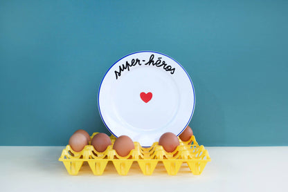 Plate THE FAMILY HAS FUN - Superheroes