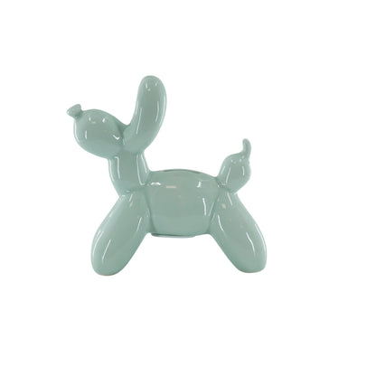 Ornement - Tirelire Chien Ballon - Vert menthe - 17x7x17cm