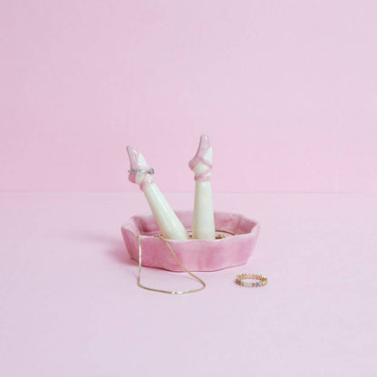 Ring holder, Happy Legs Dance, ceramic