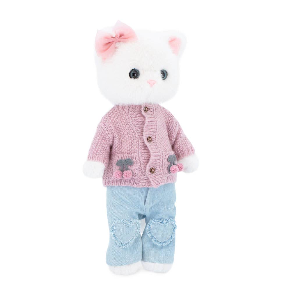 Peluche, Lucky Kitty, Lucky Sophie : Cerises en tricot 38 cm 3+