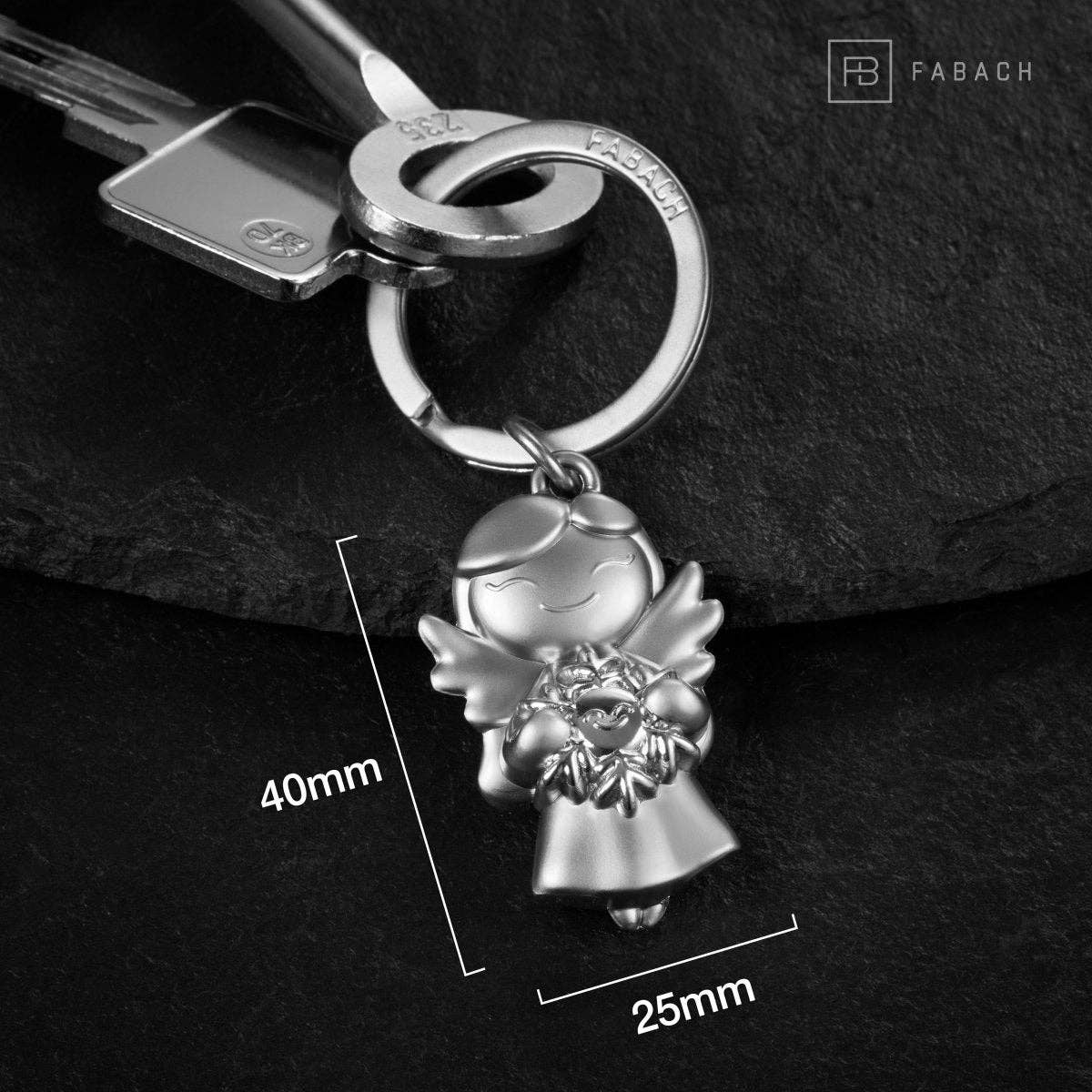 Porte-clés « étoile » en forme d'ange gardien - ange porte-bonheur avec flocon de neige - porte-bonheur en forme d'ange