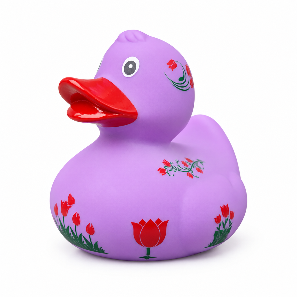 Canard Hollande Tulipes violet Dutch Ducky – vue 1