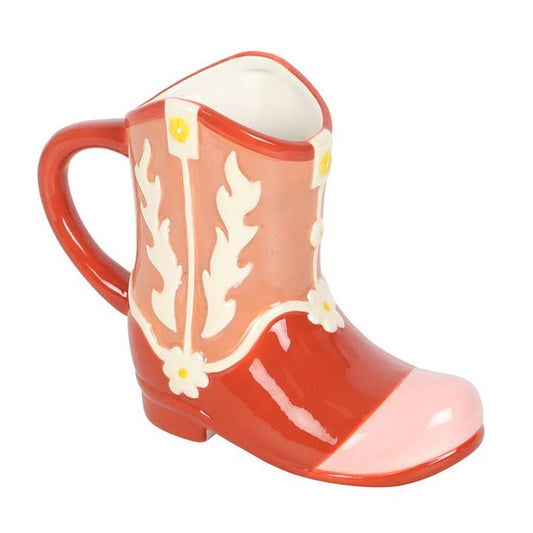 Mug en Forme de Botte de Cowboy – Rose