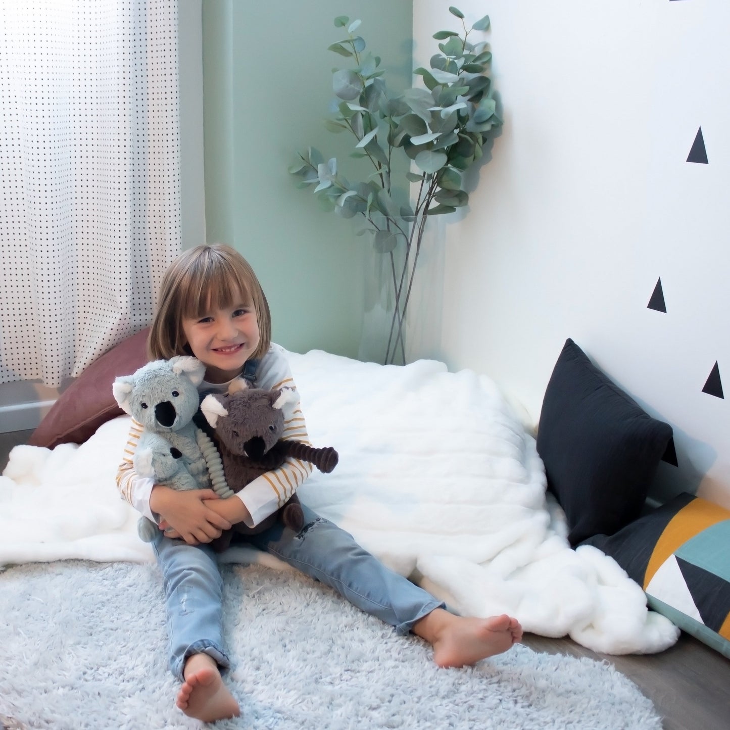 Peluche Trankilou le koala maman et son bébé gris – Les Ptipotos – vue 2