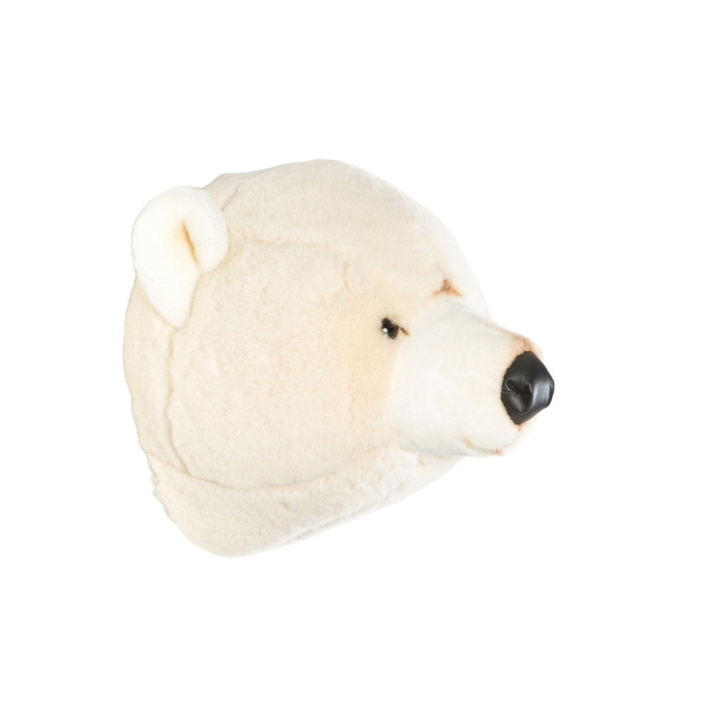 Basil the polar bear plush wall decor
