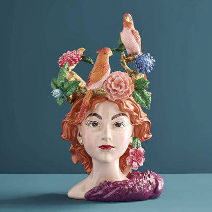 Vase with a woman's head by M. Parrots