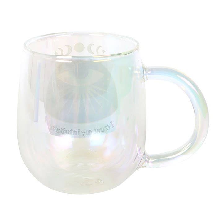 Mug en verre à double paroi Intuition avec infuseur à thé en cristal Aura
