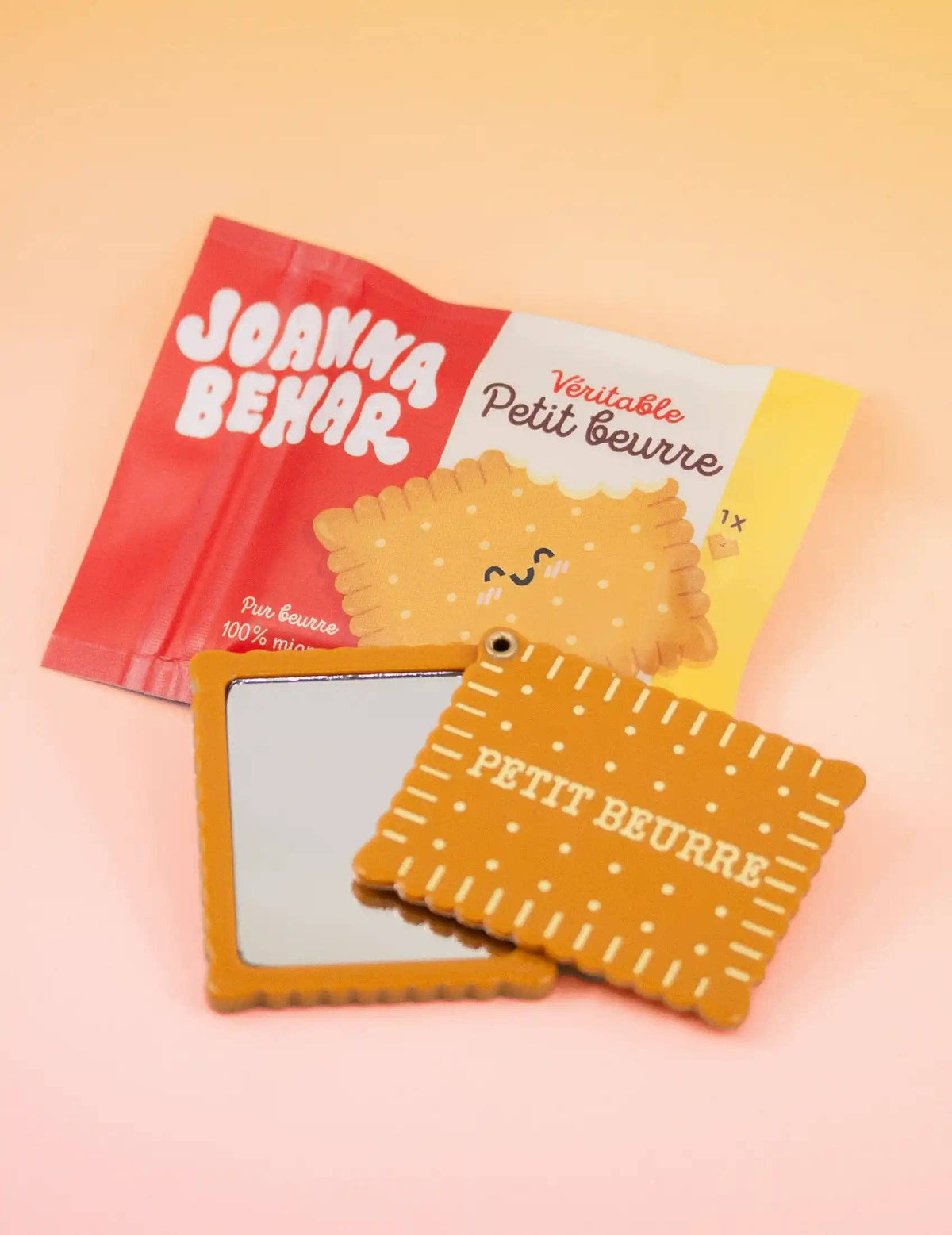 Pocket mirror Petit Beurre biscuit