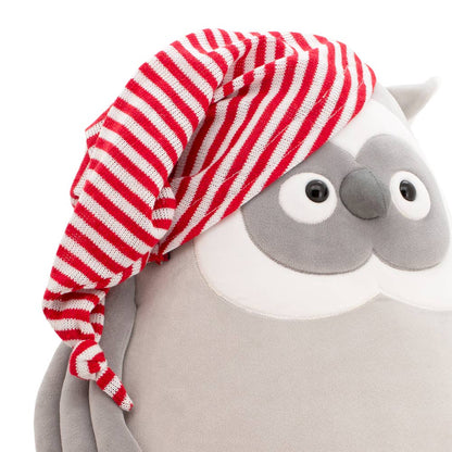 Pluche uil met slaapmuts