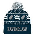 Bonnet Harry Potter - Serdaigle, motif norvégien et pompon bleu