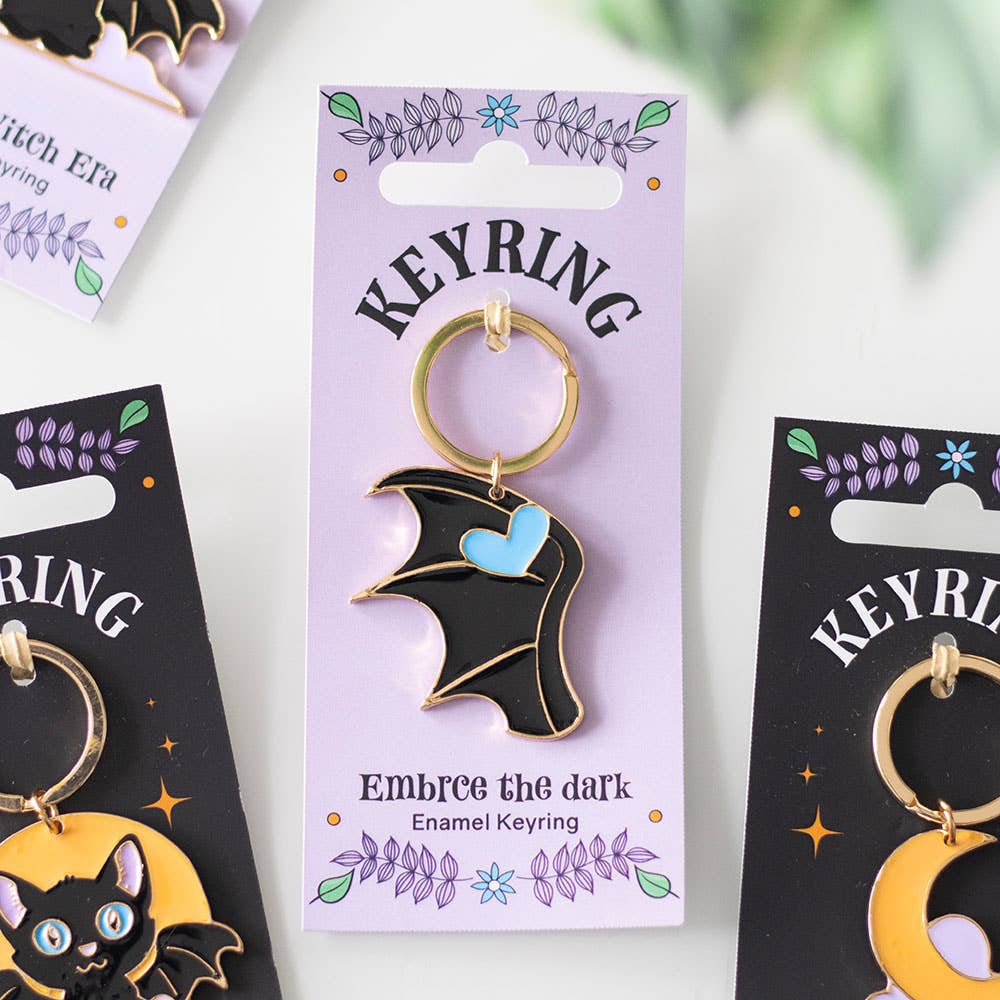 Gothic Bat Wing Keychain "Embrace the Dark"