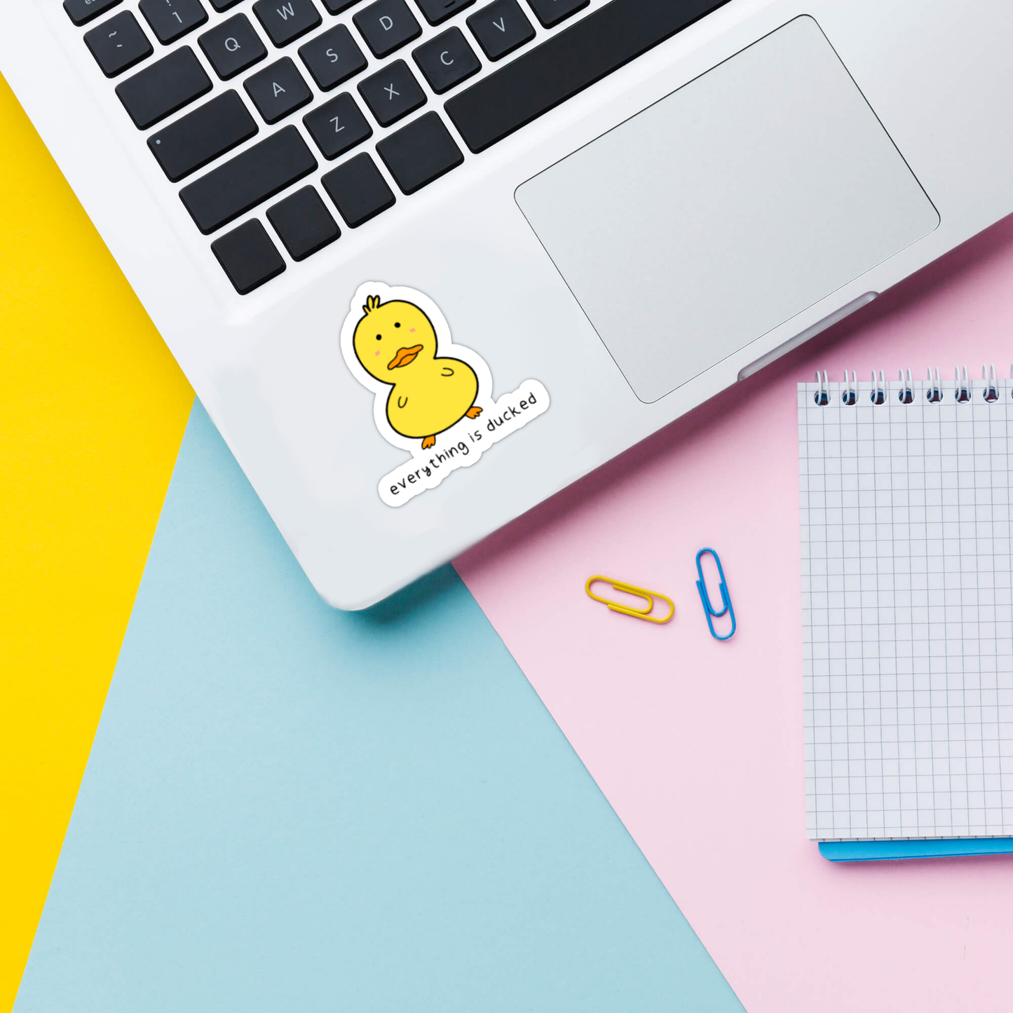 Alles is Ducked/Kawaii Duck vinyl sticker