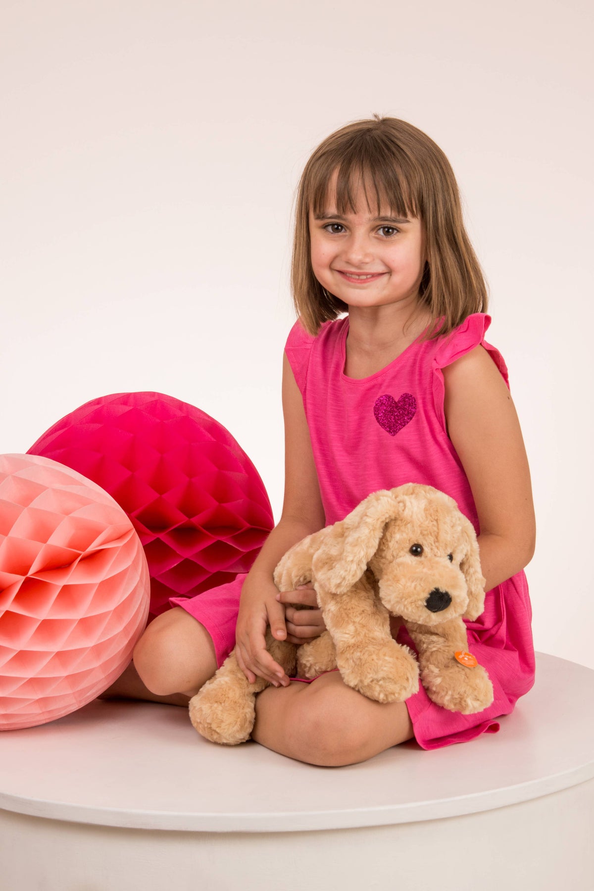 Lying Beige Dog Plush – 40 cm