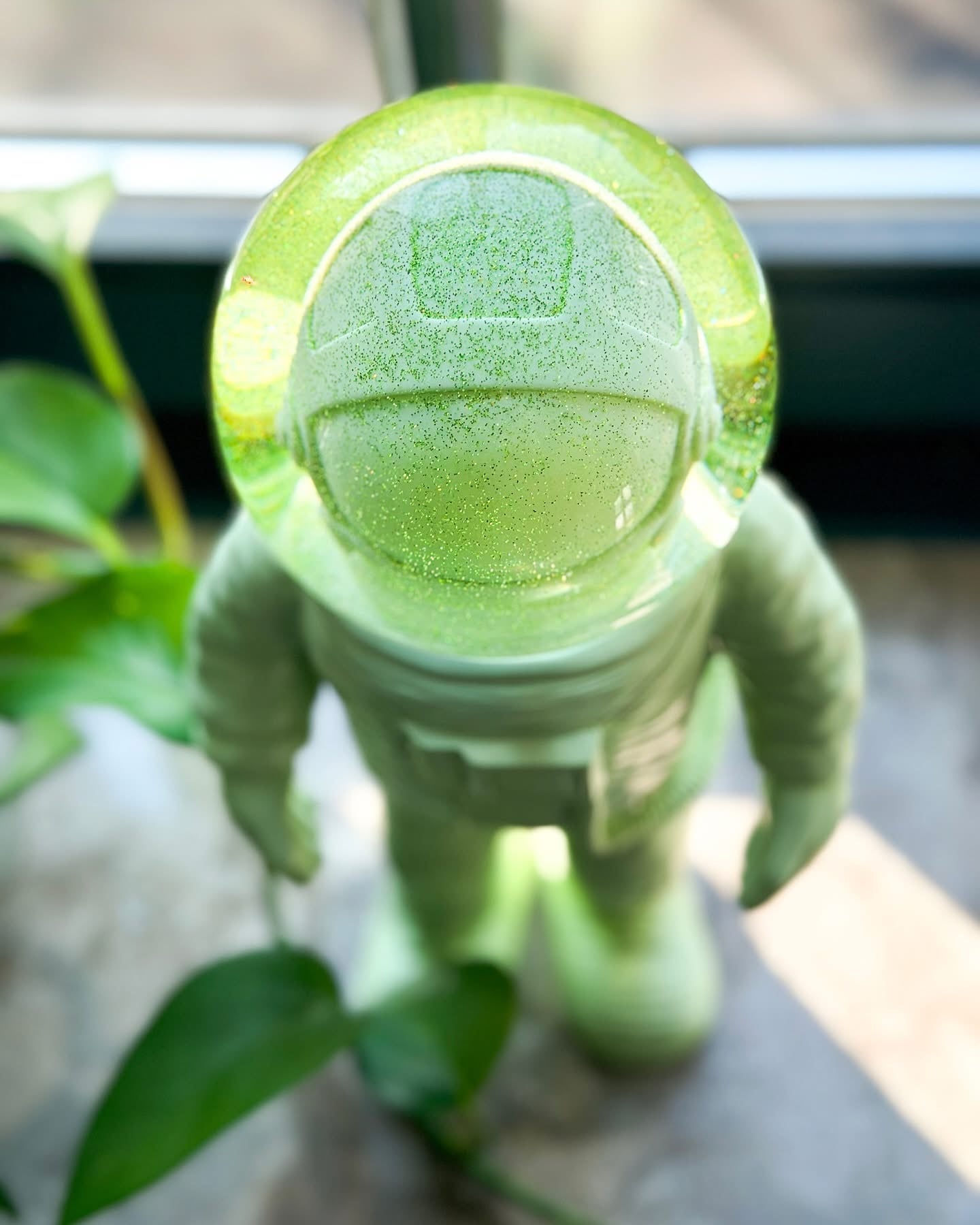 Green Astronaut Snow Globe