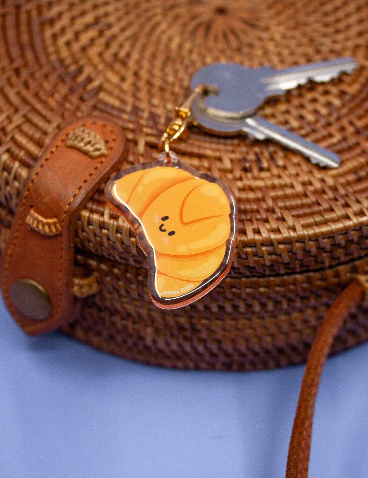 Kawaii Crescent Acrylic Keychain