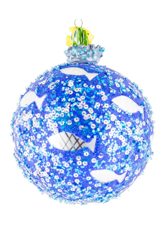 Boule de Noël Poisson-Papillon Pailleté