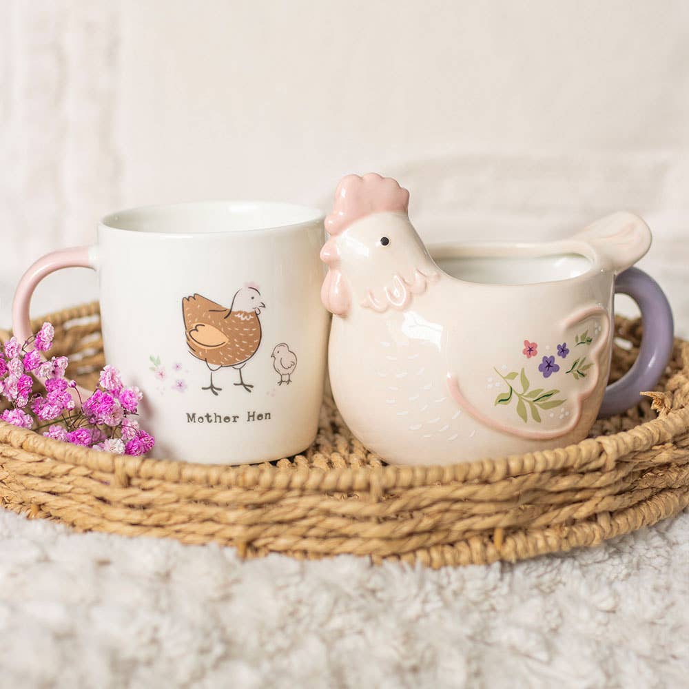 3D Floral Hen Mug