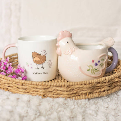 3D Floral Hen Mug