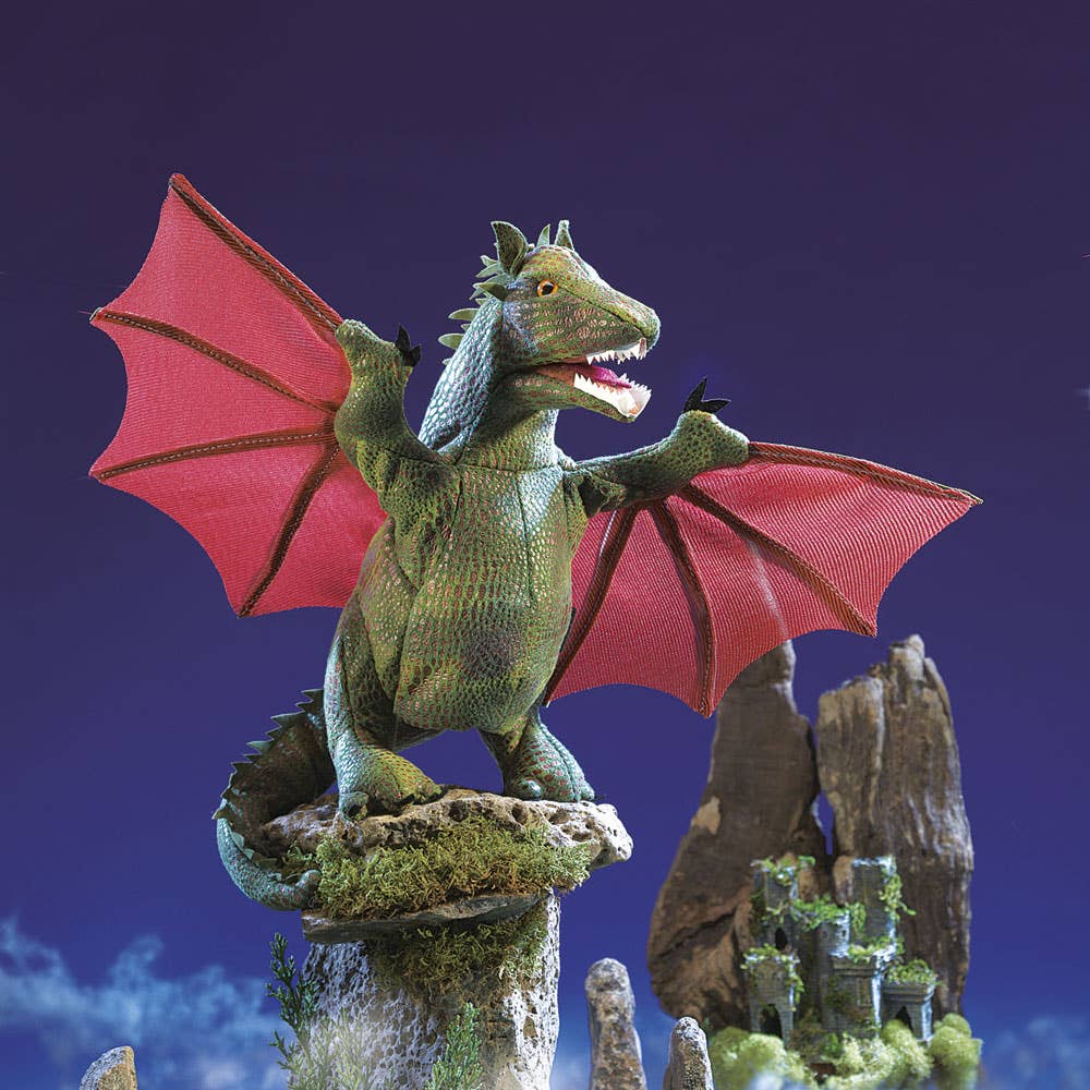 Dragon hand puppet with wings