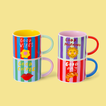 Ensemble de 4 tasses à espresso Coffee Club