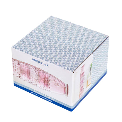 Stapelbare drinkglazen in de vorm van een vis - Set van 4 roze