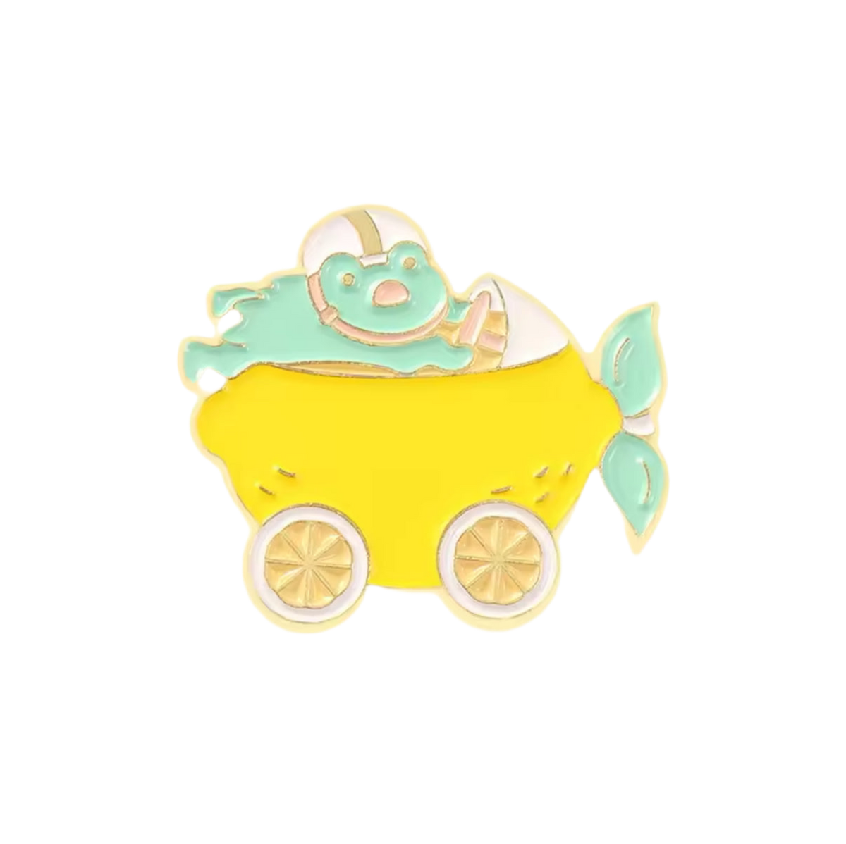 Frog Driving a Lemon Pin