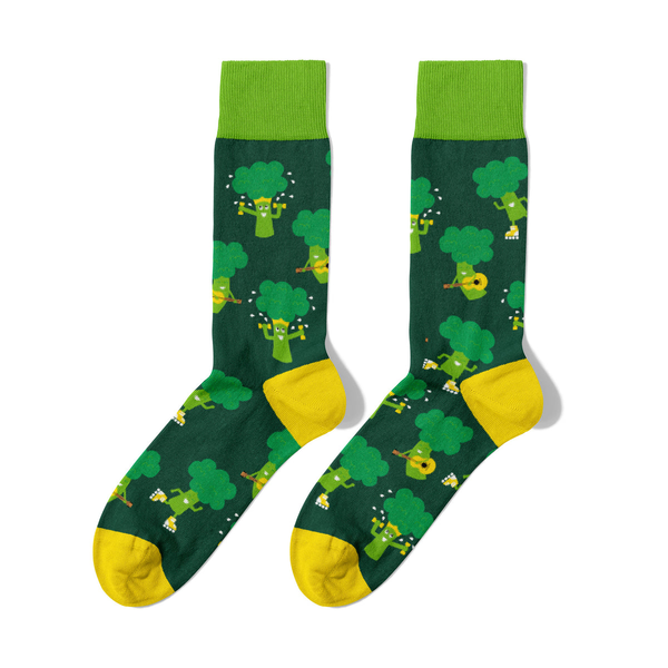 Happy Broccoli Socks