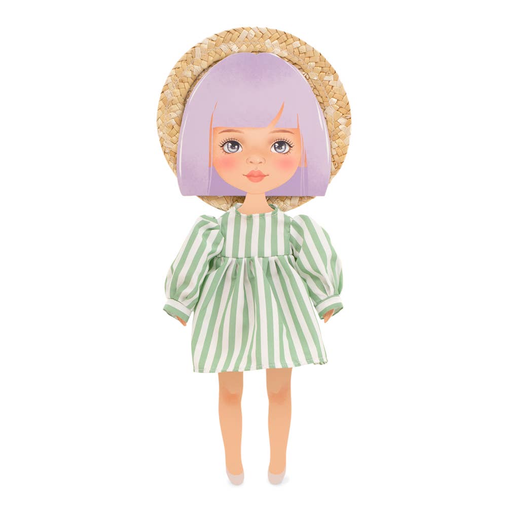 Clothing set: 28cm striped dress
