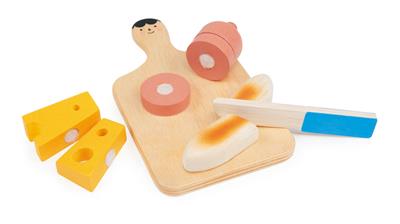 Mentari Cuisine: PLANCHE À DÉCOUPER - CHARCUTERIE 10x18x5,5cm, en bois, en boîte, 2+