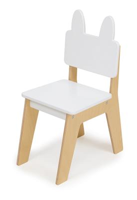 Mentari Meubles pour Enfant: CHAISE LAPIN 27x39x56,5cm, en bois, en boîte, 3-6a