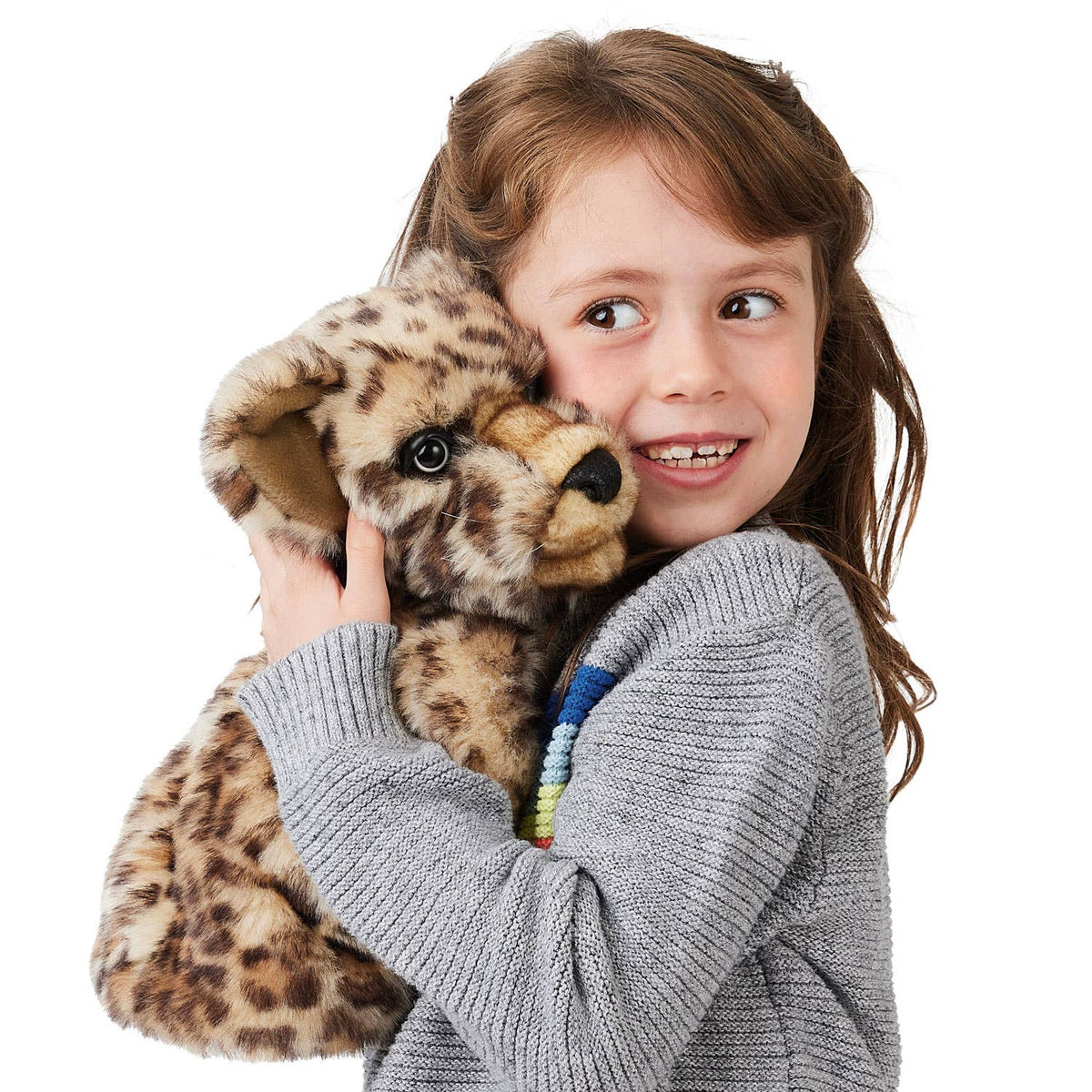 Leopard hand puppet for puppet theatre