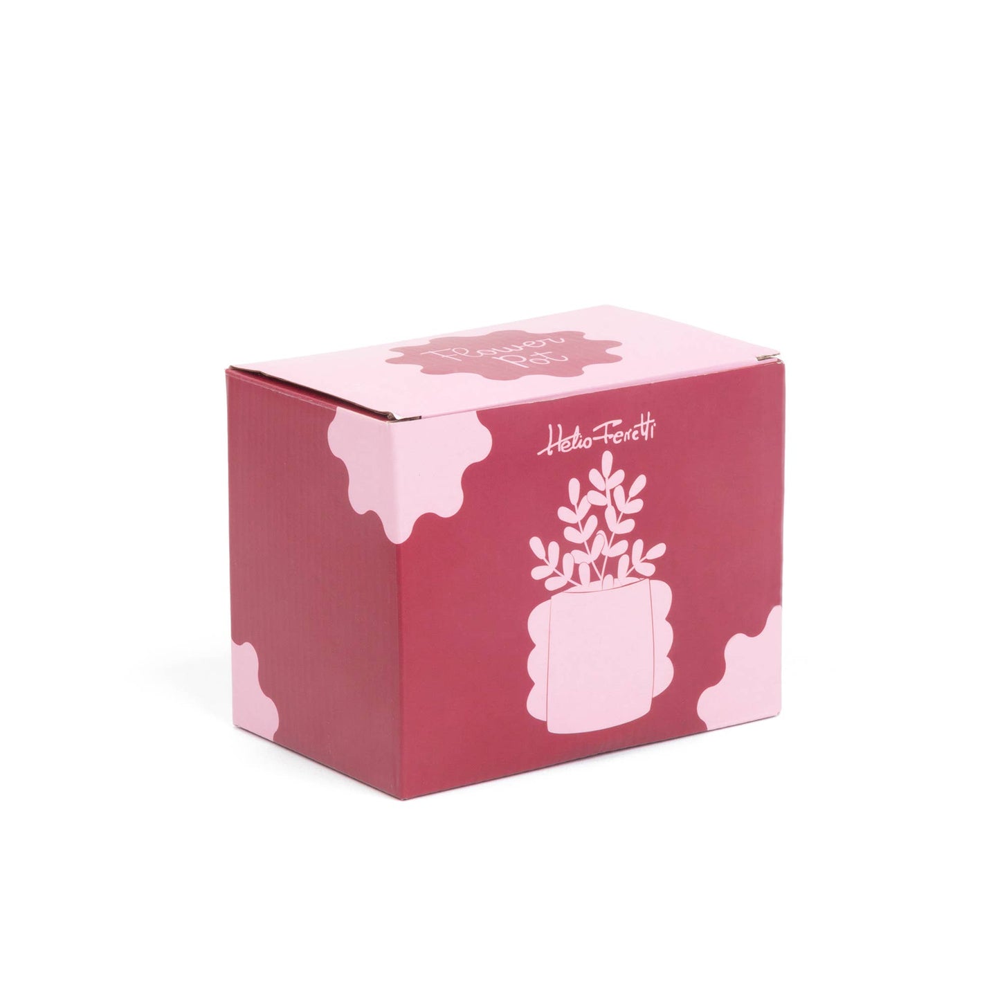 Vase Ondulations Rouge Moyen Peint à la Main Helio Ferretti Vue 4