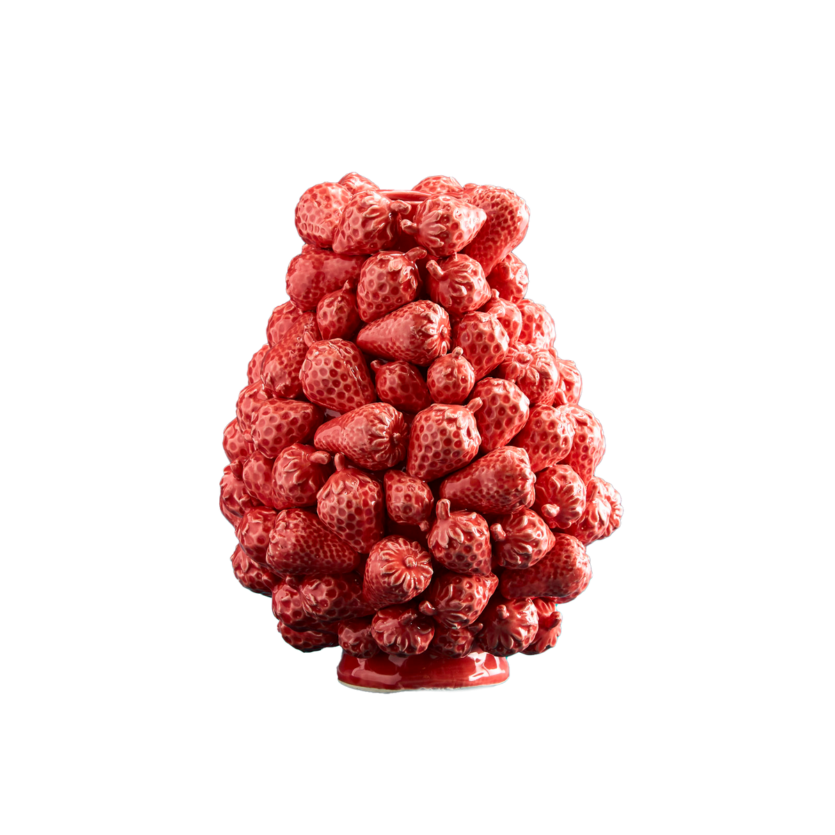Vase Fraise, Rouge Grès, 20 x 20 x 25 cm