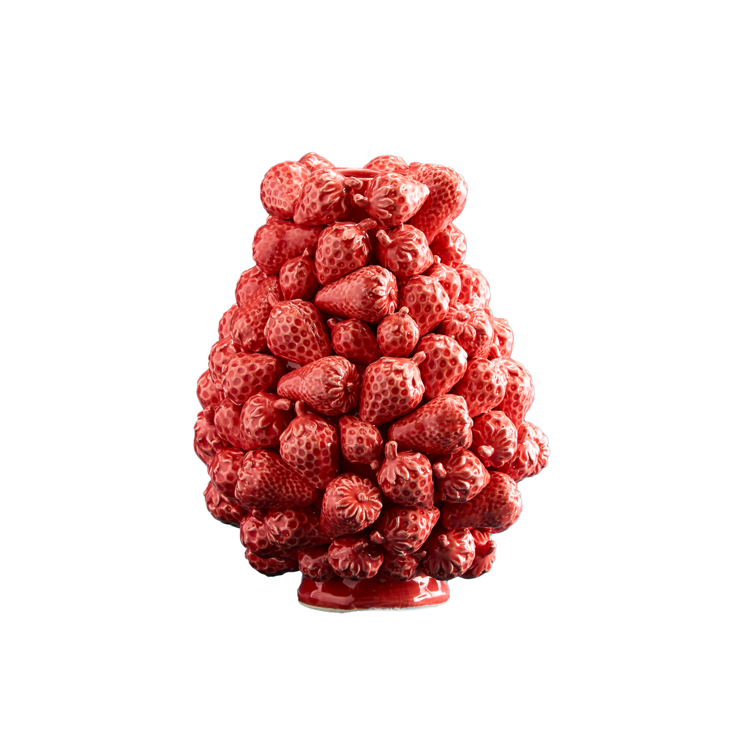 Aardbeivaas, rood aardewerk, 20 x 20 x 25 cm