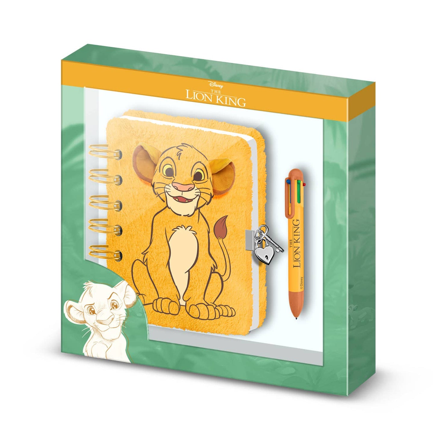 Kawaii dagboekset + 6-kleuren pennen Disney De Leeuwenkoning - Simba