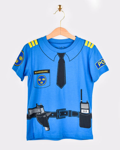 T-shirt Police en coton biologique 98-104 cl 2-4 ans