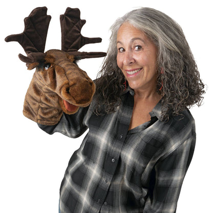 Marionnette à main Moose for the Puppet Stage/Moose Stage Puppet 3201 Folkmanis réaliste