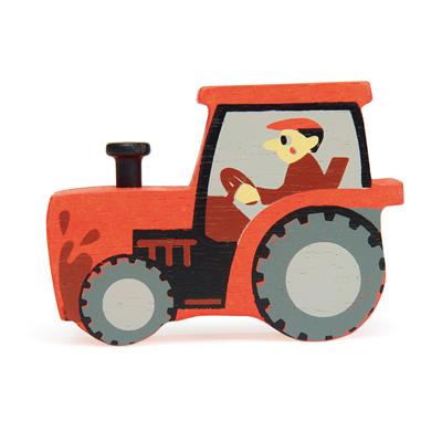 Tender Leaf Animaux: ANIMAL DE LA FERME/TRACTEUR, en bois, 3+
