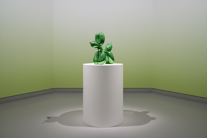 Grande figurine decorative Chien Ballon vert électrique