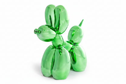 Grande figurine decorative Chien Ballon vert électrique