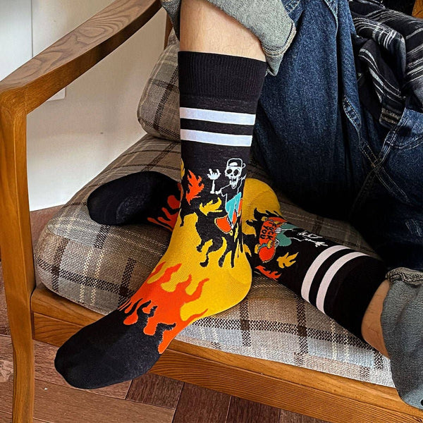"Fuck You" Skeleton Skateboard Socks