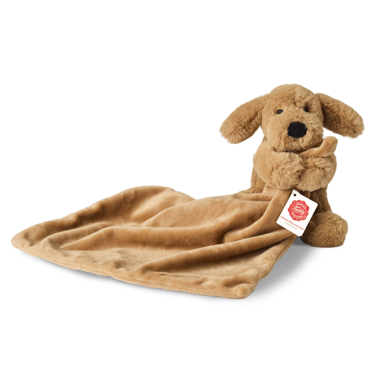 Peluche Chien Marron avec Doudou – 17 cm