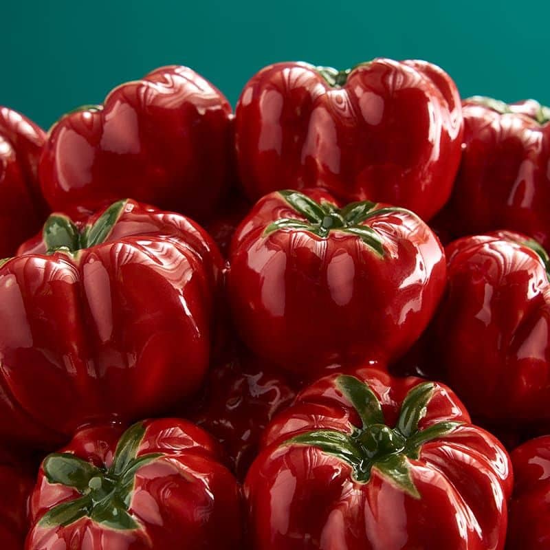 Tomatenvaas, rood aardewerk, 33,5 x 32 x 33 cm, handgemaakt