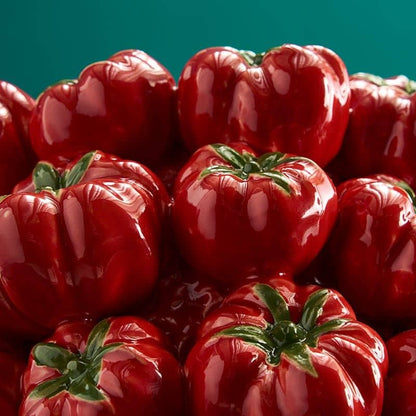 Tomatenvaas, rood aardewerk, 33,5 x 32 x 33 cm, handgemaakt