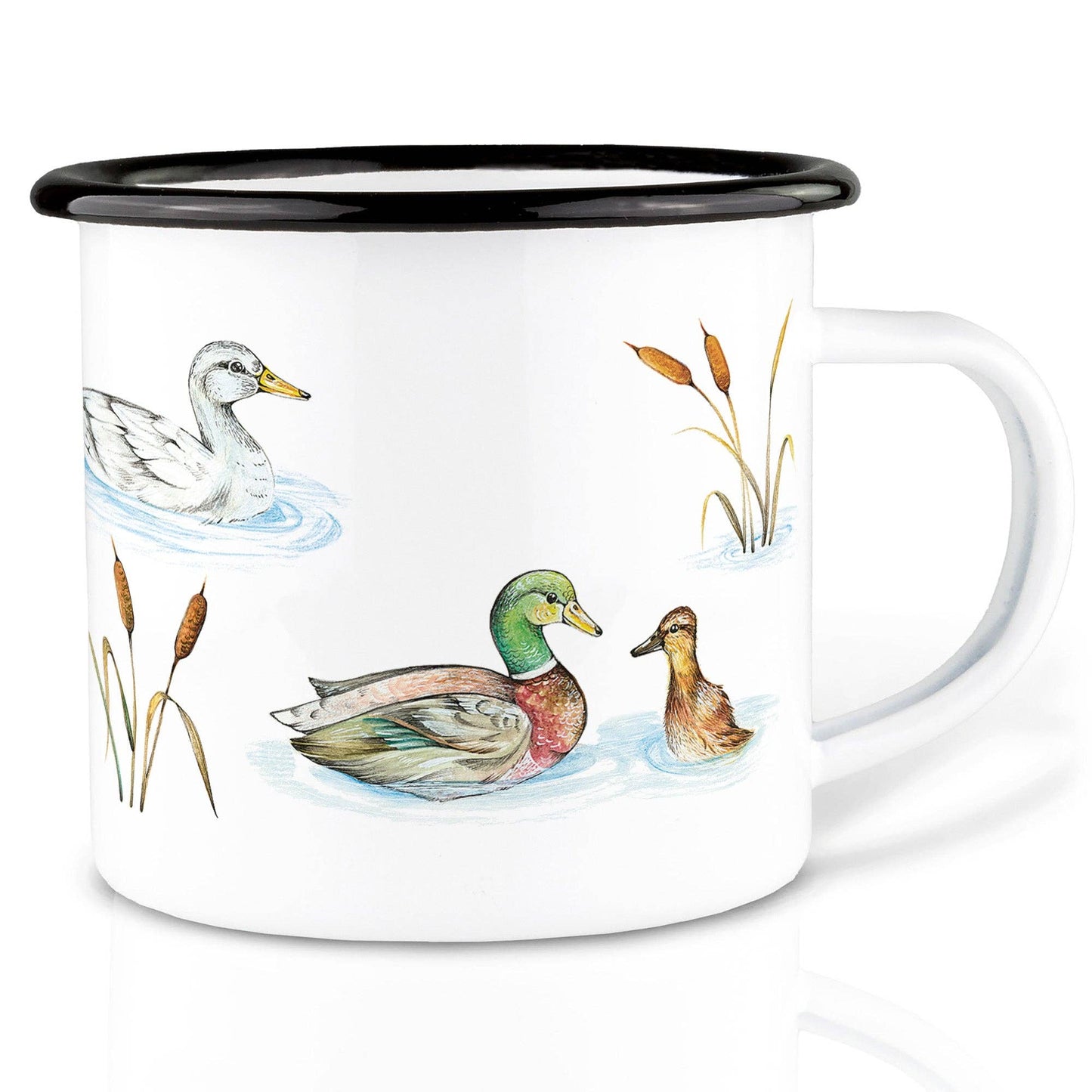 Enamel mug – Duck pond
