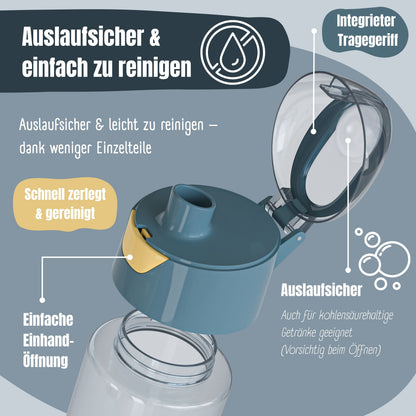 Trinkflasche Kinder leichte Wasserflasche - Astronaut Bär