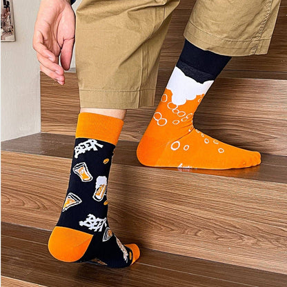 Funny cotton "seamless" socks. BEER: Women 36-40