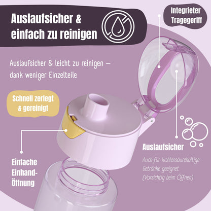 Trinkflasche Kinder, leichte Wasserflasche - Meerjungfrau