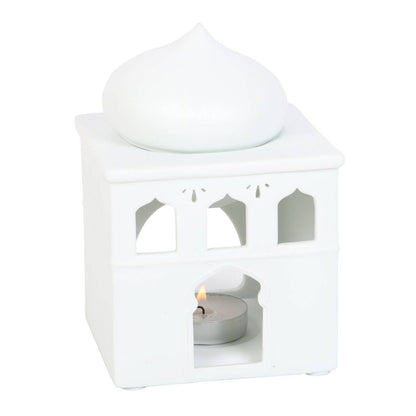 Brûle-huile et porte-encens en forme de mosquée