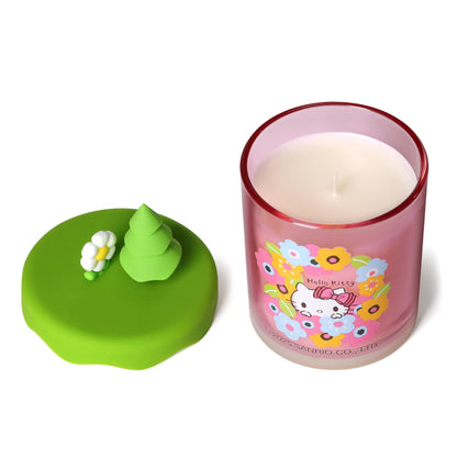 Hello Kitty Seasons geurkaars, Lentebloem, 3D-deksel